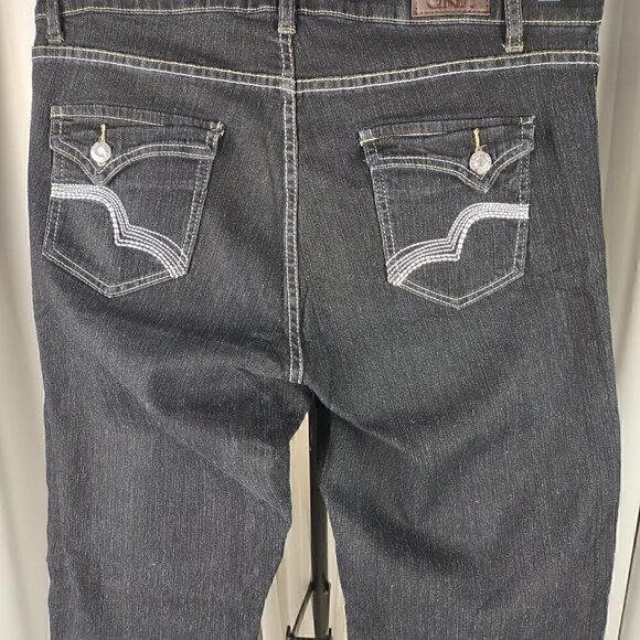 DKIN Women's Black Cotton Blend Jeans Size 18W - Picture 4 of 10